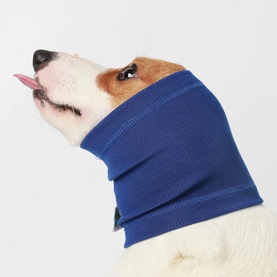 No Flap Ear Wrap for Dogs, Calming Dog Ear Cover & Noise Protection Hoodie