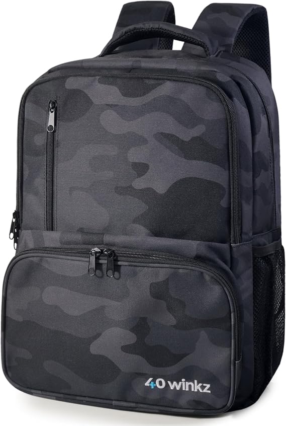 40Winkz USA CPAP Backpack Lightweight Travel Backpack for CPAP Machine Compatible with Resmed Airsense 10, Airsense 11, Respironics Dreamstation & More. (CAMO)