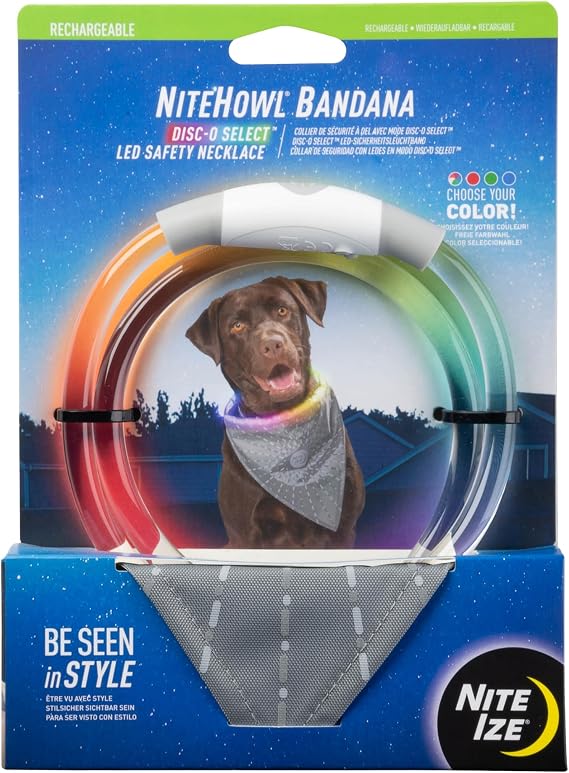 Nite Ize Rechargeable Dog Disco Bandana
