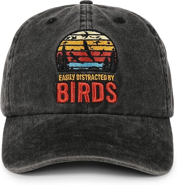 InnoBeta Bird Hat, Bird Watching Gifts for Women Men, Embroidered Cap