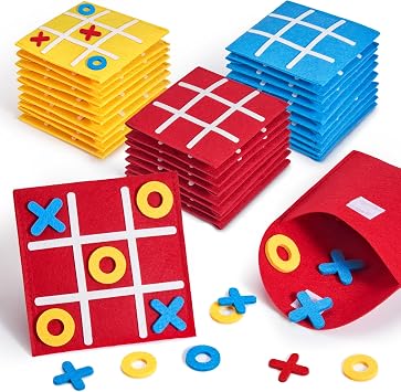 JoyCat Tic Tac Toe Mini Board Game Toy for Kids and Family,Birthday Party Favors,Goody Bag,Fun Indoor Game Night Activity,Gifts for Students,Easy to StoreBulk Pack of 12