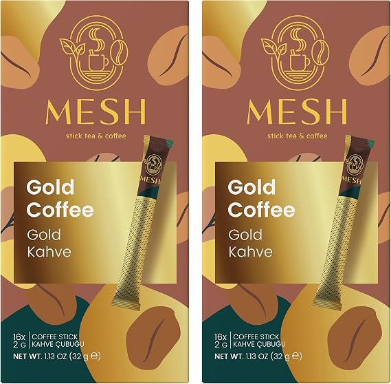 Mesh Stick Granül Kahve Gold Kahve 2 Paket Birarada 2 x 16