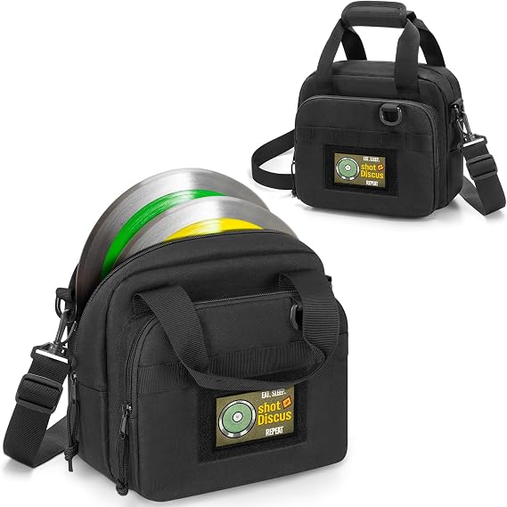 DSLEAF Throwing Discus Bag, Discus Carrier Bag for 2 Discus, Bag Only