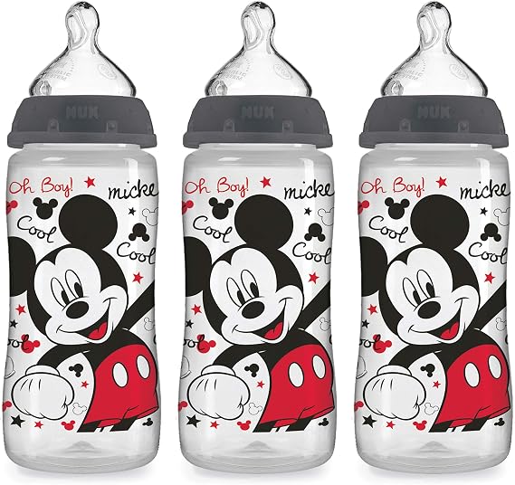 NUK Disney Baby Bottle, Mickey Mouse, 10 Ounce (Pack of 3)