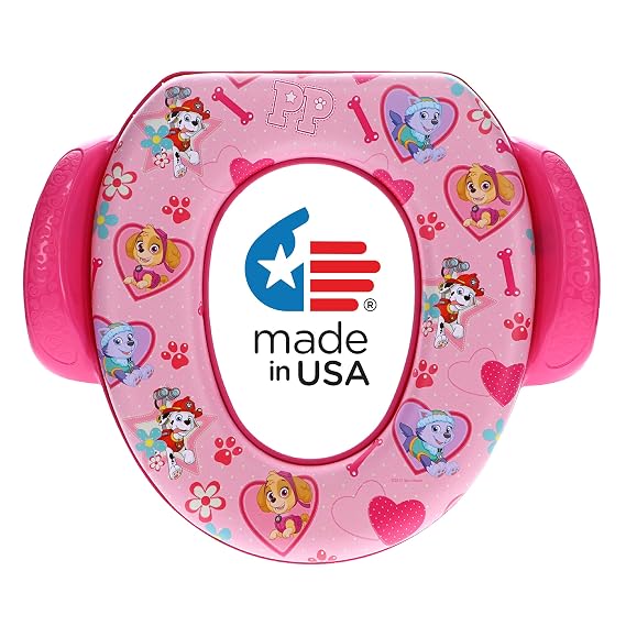 Nickelodeon Paw Patrol "Skye and Everest" Soft Potty Seat for Toilet Training Kids, Pink, Standard