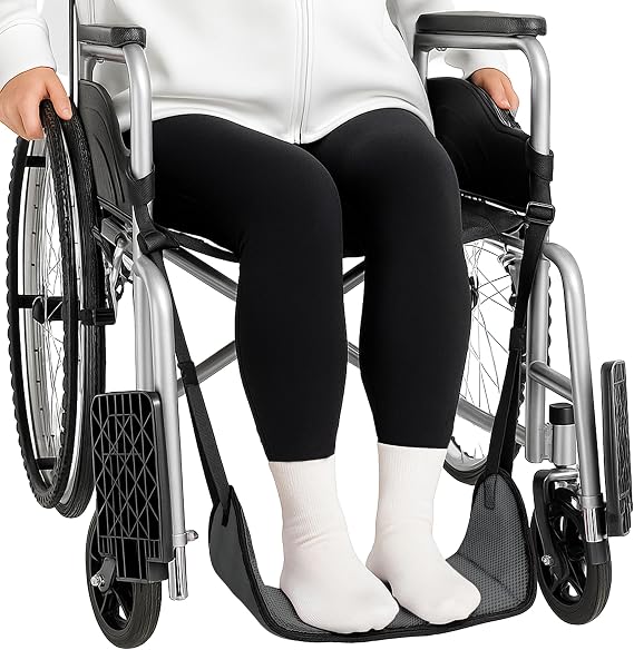 SPRING SEAON Wheelchair Foot Rest Hammock Sling with Adjustable Leg Support