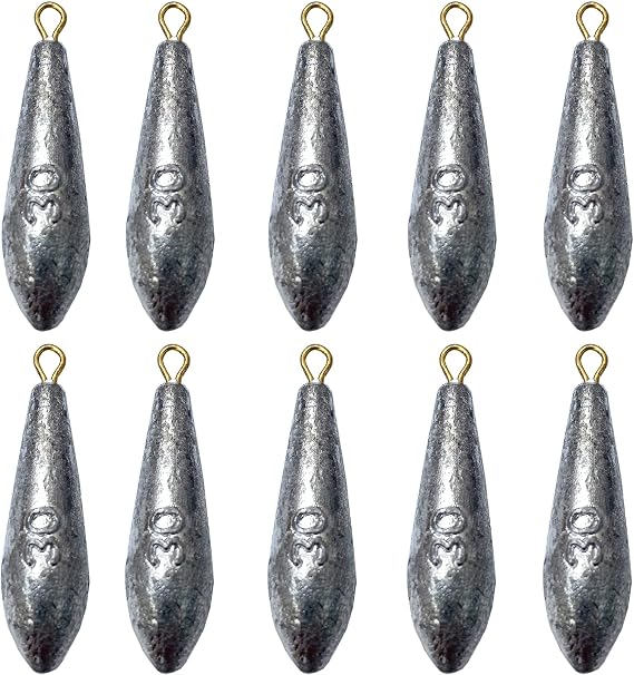 Fishing Bottom Sinkers Weight, Bullet Streamlined Fishing Sinker Weights, Freshwater Saltwater Fishing Weights for Bottom Fishing
