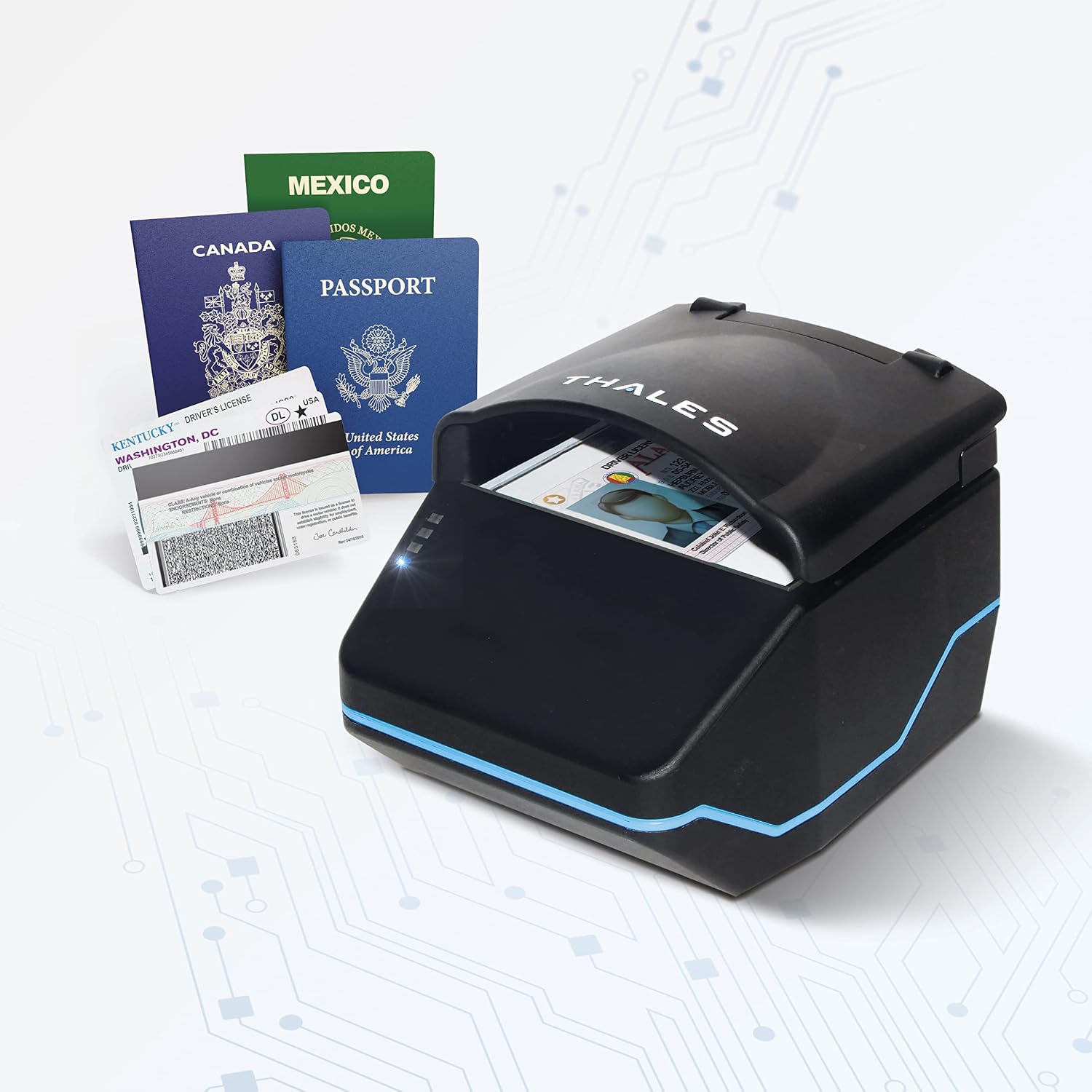 Thales Formerly Gemalto QS2000 Durable Full Page Compact Document, Passport Reader, ID Scanner for Hotels, Casinos, Liquor Stores, Bars, Night Clubs. Includes MRZ, Image Capture & Barcode Reader