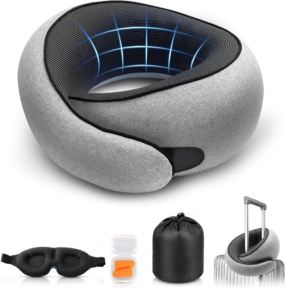 Purroch G-Shape Memory Foam Travel Pillow, Neck Pillow