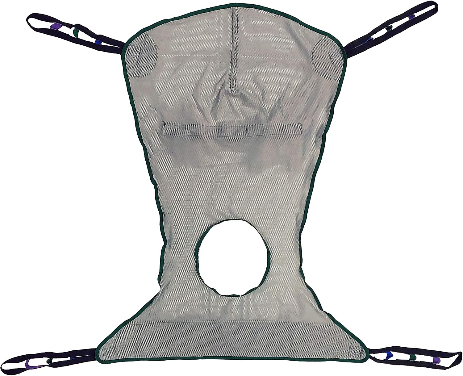 Full Body Shower/Bath Commode Sling Compatible with Hoyer, Invacare, McKesson, Drive, Lumex, Medline, Joerns and Other Patient Lifts, Oversize Fit Mesh Polyester Slings (Large)