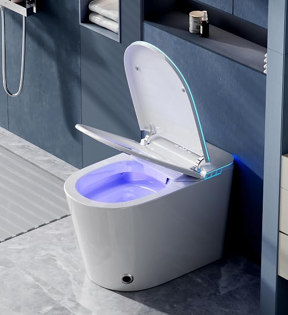 Smart Toilet with Bidet Built in, UV Self-Clean Nozzle, Auto Open Close