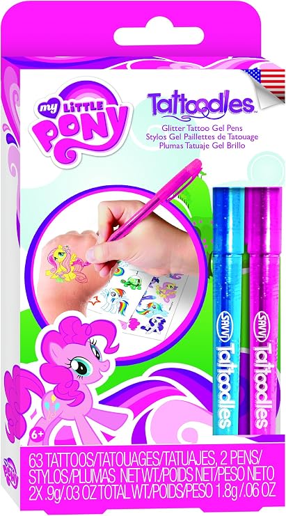 Savvi My Little Pony Tattoodles Glitter Gel 2 Pens Kit (2-Pack)