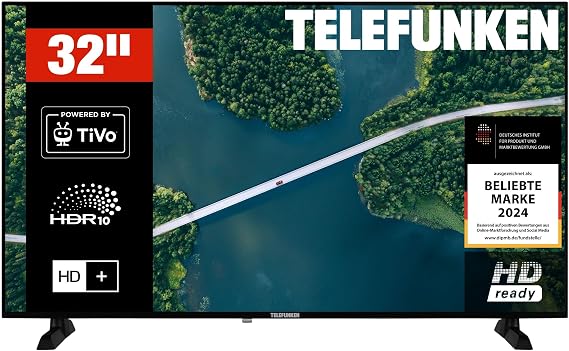 TELEFUNKEN XH32TP900S TV 32 Inch Smart TV with HD-Ready Resolution [Energy Class E]