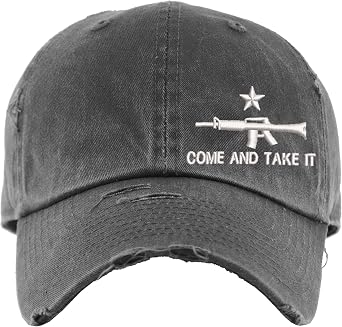 Come and Take It Hat | Distressed Baseball Cap or Ponytail Hat | 2nd Amendment | Second Amendment