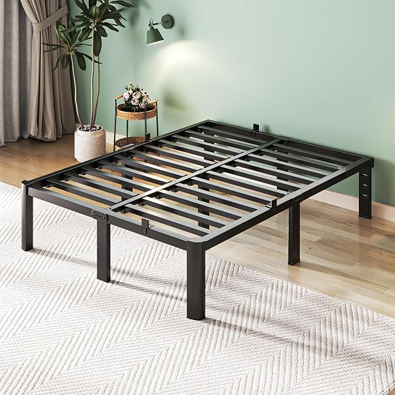 Queen Bed Frame, 14 Inch Heavy Duty Steel Platform, Noise-Free
