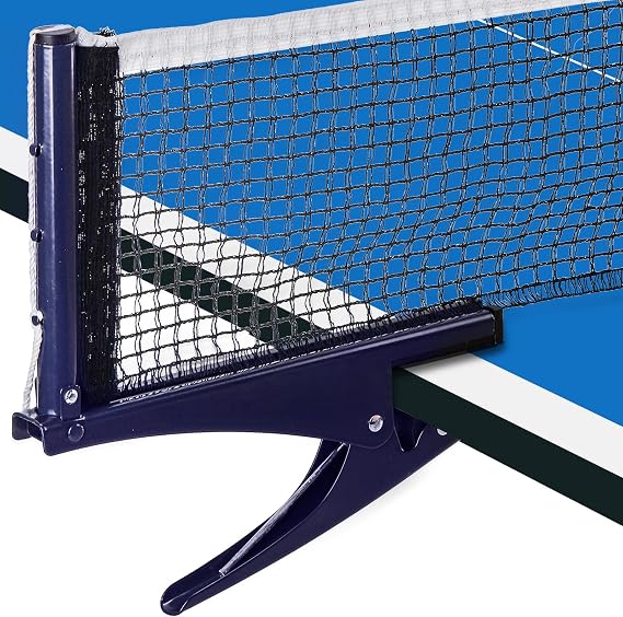 Hbaushun Collapsible Table Tennis Net,Training Competition Professional Ping Pong Net Portable Posts with Adjustable Strength Clip,Stable Base for Standard Table