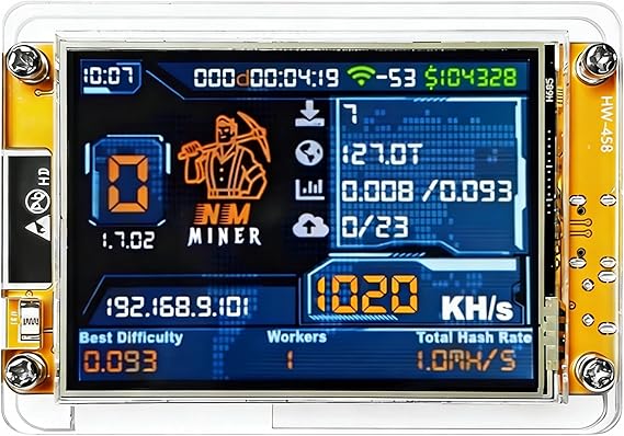 Bitcoins Miner NM v2, ESP32 1030 kh/s Lottery Miner