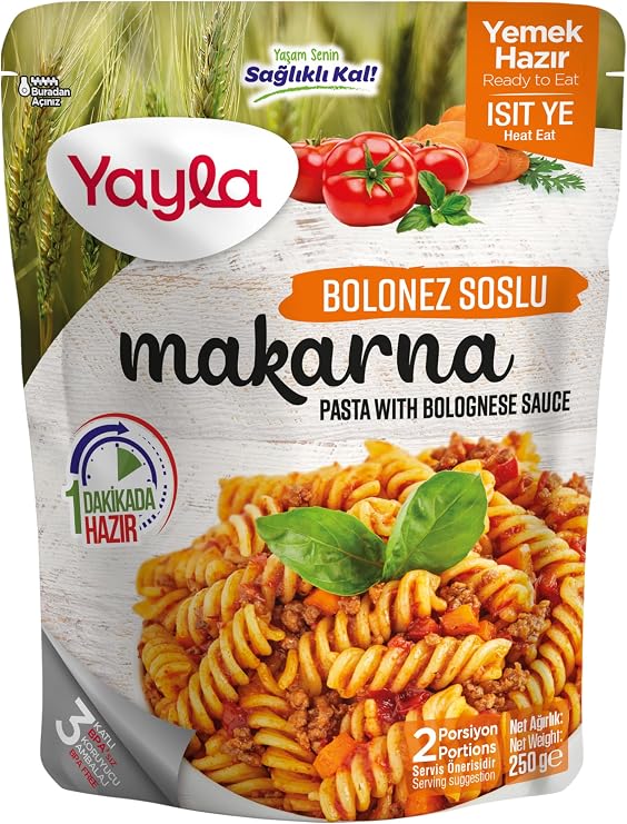 Yayla Yemek Hazır Bolonez Soslu Makarna 250 Gram