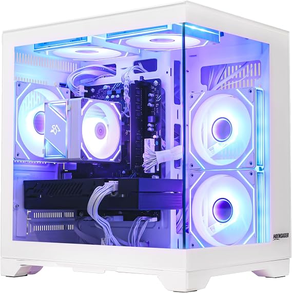 Gaming PC Desktop, AMD Ryzen 5 5600, RX 6600M 8GB, 16GB RAM, 1TB SSD, White