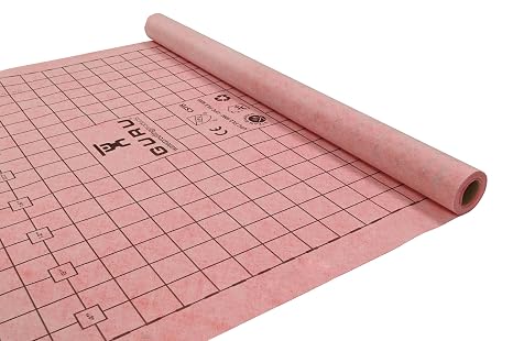 GURU USA Water-Stop Shower Waterproofing Membrane Roll, Bathroom Water Blocker, Waterproof Tape for Wall, Tile, Flooring, Crack Isolation, More, 1 x 5 m (54 ft2) Roll