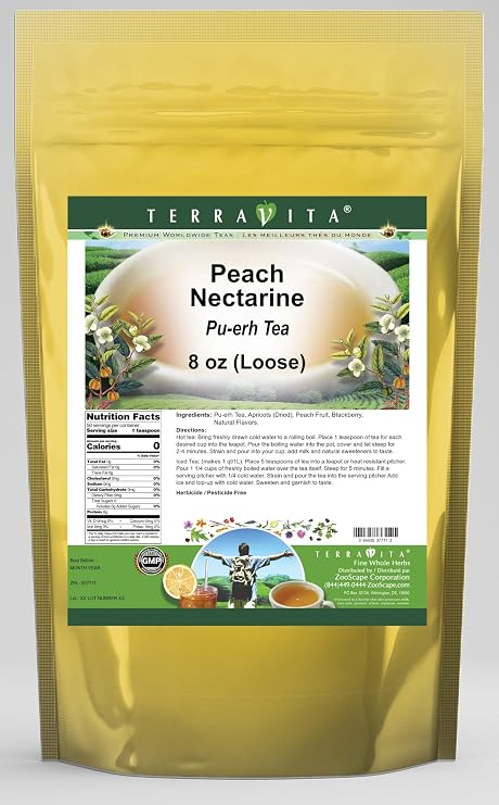 Peach Nectarine Pu-erh Tea (Loose) (8 oz, ZIN: 537711)