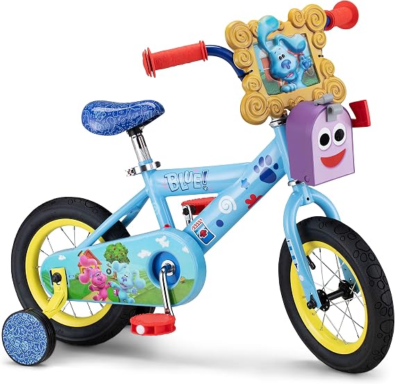 Nickelodeon Blue's Clues & You Kids Bike, 12-Inch Wheels, Boys and Girls Ages 2-4 Year Old, Training Wheels