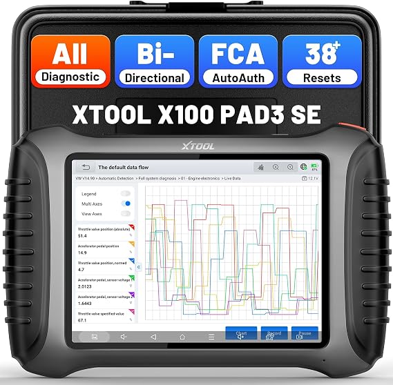 XTOOL X100 PAD3 SE AI-Assisted Bidirectional OBD2 Scanner, ECU Coding | All System Scan Tool with 38+ Reset, Car Scanner Diagnostic Tool with FCA/CANFD/DOIP, Crank Sensor Relearn, 2-Yr Free Update