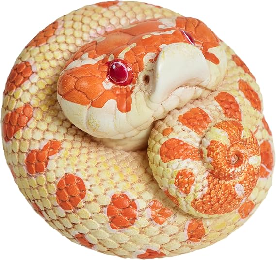 IFiDEA Animal Heavenly Body Series 5 Reptile Chubby Collectible Miniature - Snake Statue for Home Office Decor, Realistic Sculpture (Eterodon Nasicus Extreme Red Hognose Snake)