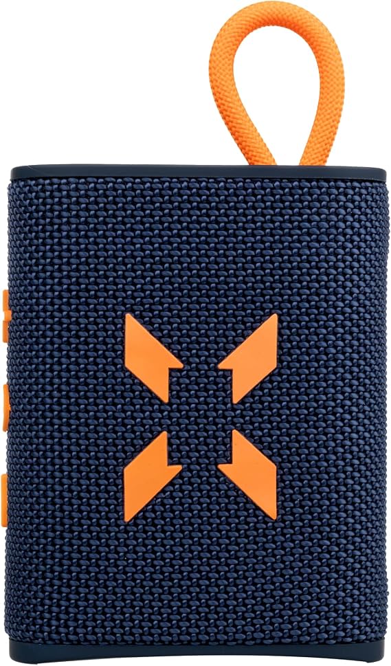 Xenon Smart Bluetooth Wireless Waterproof IPX7 RGB TWS Stereo Speaker (Navy Blue-Orange) X6703