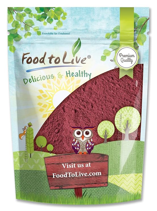 Beet Root Powder, 12 Ounces Finely Ground Dried Beet Root, Pure, Kosher and Vegan, Raw Superfood. Bulk Powder. Rich in Folate, Potassium and Fiber. Great for Drinks, Smoothies, Sauces, and Soups