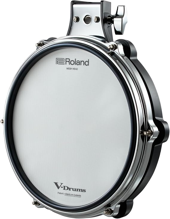 Roland PD-10P V-Pad | 10-inch Premium V-Pad | Next-Generation Feel & Enhanced Playability | Triple Piezo Sensor | Hard Rubber Rim & Revised Hoop Design | Compatible with a Wide Range of Roland V-Drums