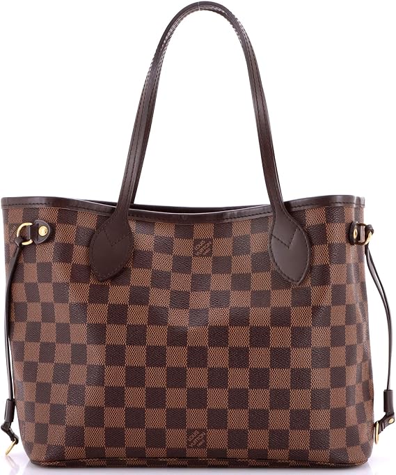 Pre-Loved Neverfull NM Tote Damier PM, Brown