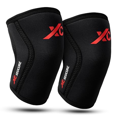 Ultra 7mm Knee Sleeves – Premium Compression Support for CrossFit, Weightlifting, Powerlifting & Squats – Non-Slip Neoprene, Reinforced, Durable – Men & Women – Pair (S)