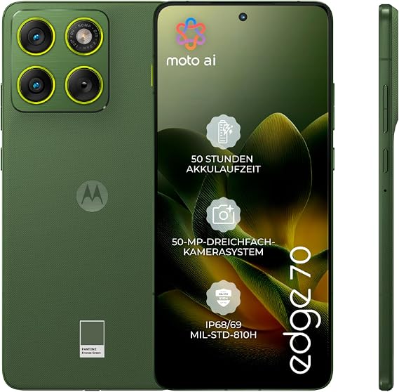 Motorola Edge 70 Smartphone 50MP Kamera 12-512 Speicher Green