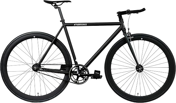 FabricBike Original Pro- Fixie Bike, Flip-Flop Fixed Sprocket, Single Speed, Hi-Ten Steel Frame, 10,45 kg. (Size M) (M-53cm, Pro Fully Matte Black)