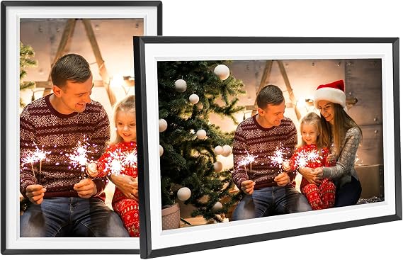 15.6inch Large Digital Picture Frame WiFi Slideshow Digital Photo Frame,1920 * 1080 IPS HD Touchscreen Picture Frame,32GB Storage,Automatic Rotation,Use Frameo App Send Photos and Videos for Free