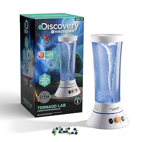 DiscoveryTM Tornado Lab, 5-Speed Cyclone Controller, Educational Learning Activity Kit, Fun and Exciting Toy, STEM Experiment Set for Boys, Girls, Kids Ages 6+