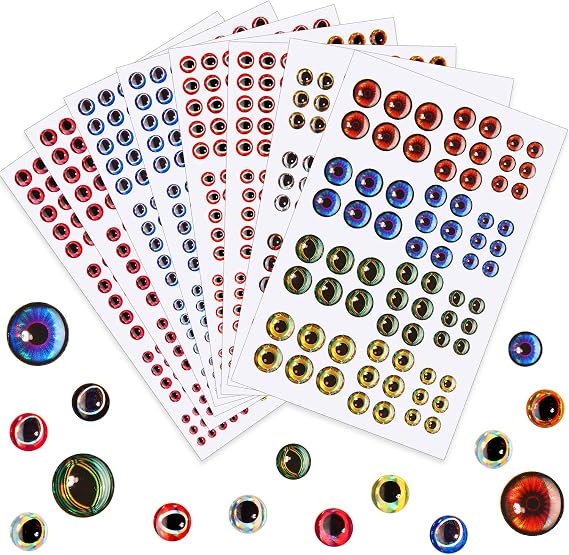Gejoy 1242 Pcs Fishing Lure Eyes Craft Tool