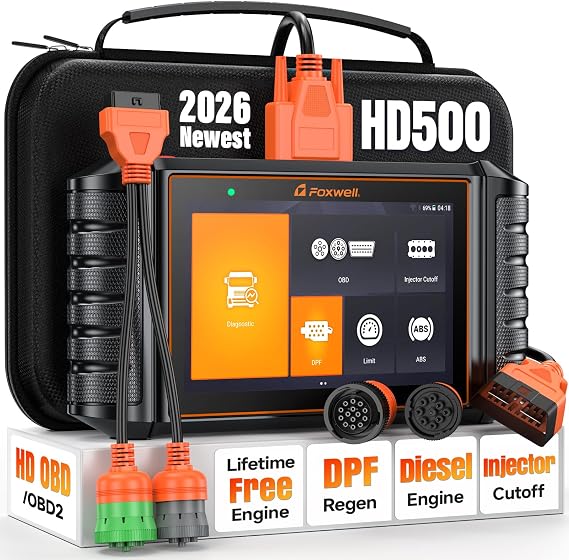 FOXWELL HD500 Heavy Duty Truck Scanner, Full System Semi Truck Scanner