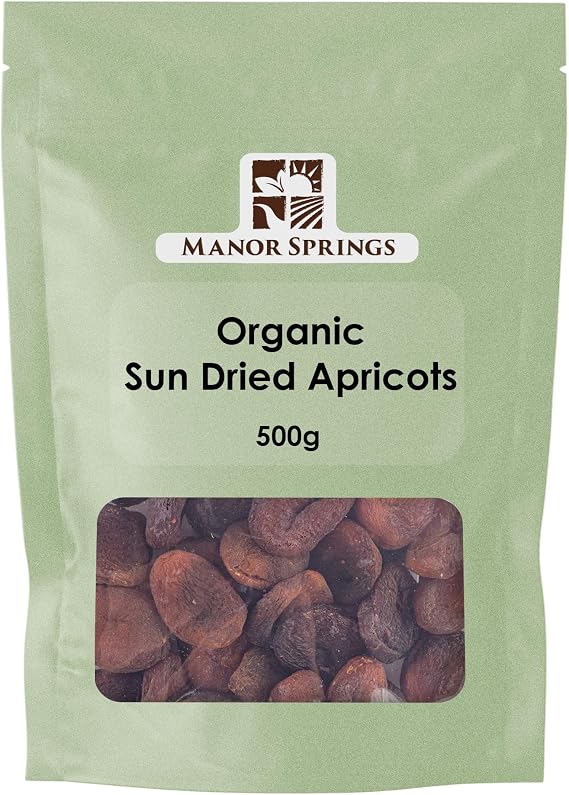 Organic Sun Dried Apricots 500g by Manor Springs Organic