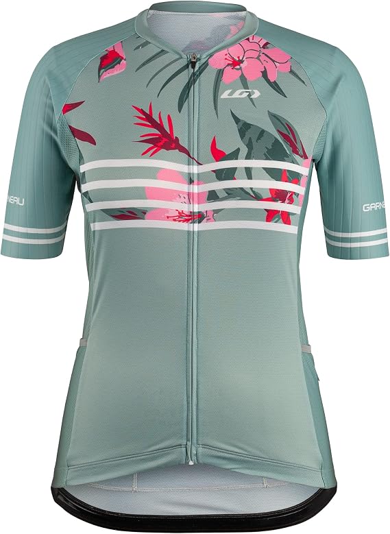 Louis Garneau, Womens, W's District 2 Jersey, Grey Flower, Large