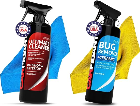 Carfidant Bug Remover Ceramic Coating for Car Exterior with Ultimate Cleaner for Car Interior