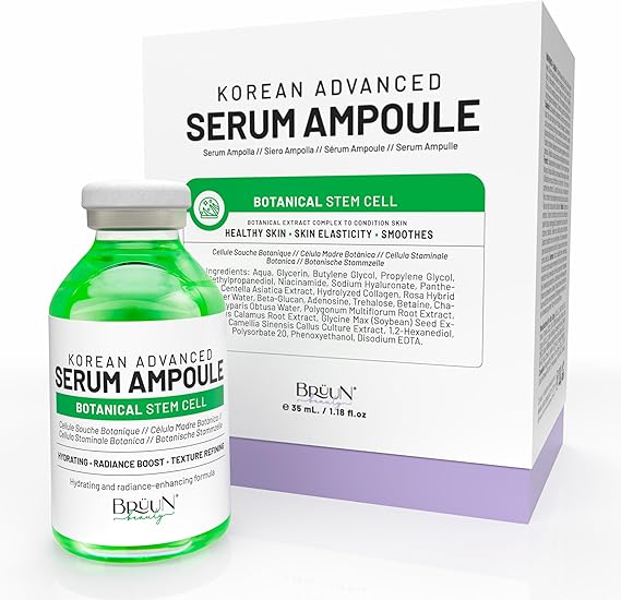 BRÜUN SC - Control Stem Cell Serum Ampoule - Micro Needling Korean Booster for Face and Body to Use with and without Derma Pen Microneedling Skin Care Serum 1.18 fl.oz