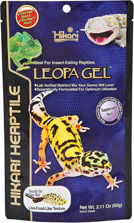 Hikari LeopaGel Food for Insect-Eating Reptiles, 2.11 oz (60g)