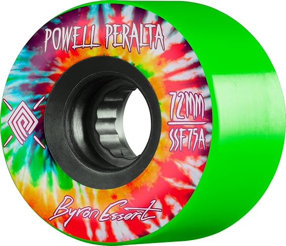 Powell Peralta SSF Byron Essert Skateboard Wheels, 72mm, 75A, Green