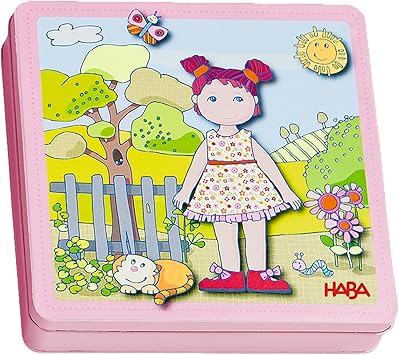 HABA Dress-Up Doll Magnetic Game Box & Magnetic Puzzle for Toddlers, Travel-Friendly Road Trip Toy for Kids, Toddler Activities for Ages 3+, 54 Piece Set