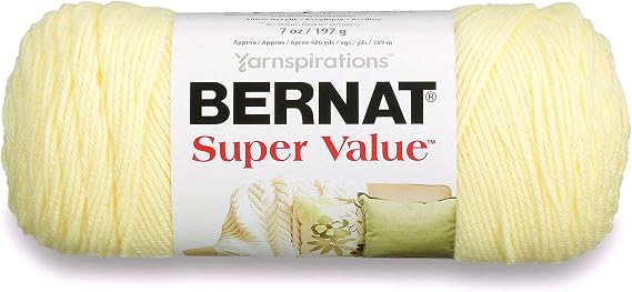 Bernat Super Value Yarn, 5 oz, Yellow, 1 Ball