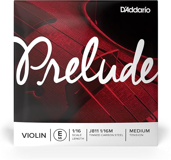 D'Addario Prelude Violin String Set, 4/4 Scale, Light Tension