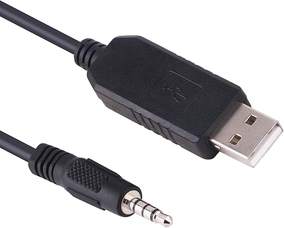 6FT USB UART TTL 3v3 to 4P 3.5mm AJ Audio Jack TRRS for Yaesu FT VX FTH CT-42 (USB-3.5mm AJ)