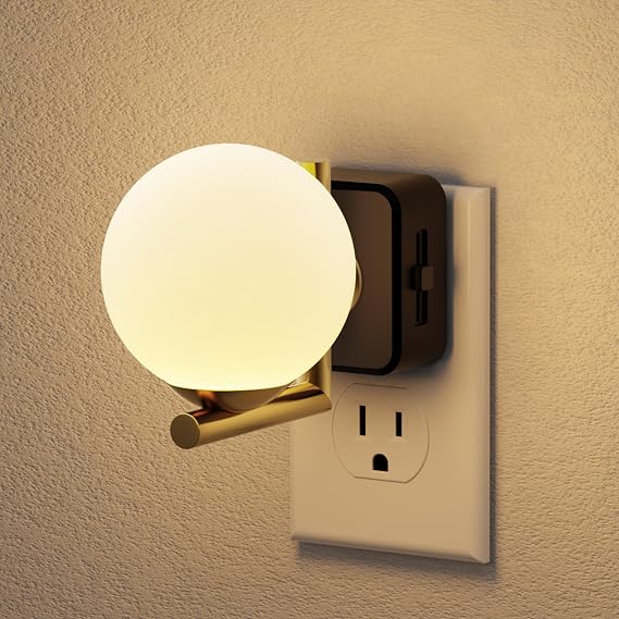 JandCase LED Night Light, 3000K Warm Night Lights Plug into Wall, Dimmable